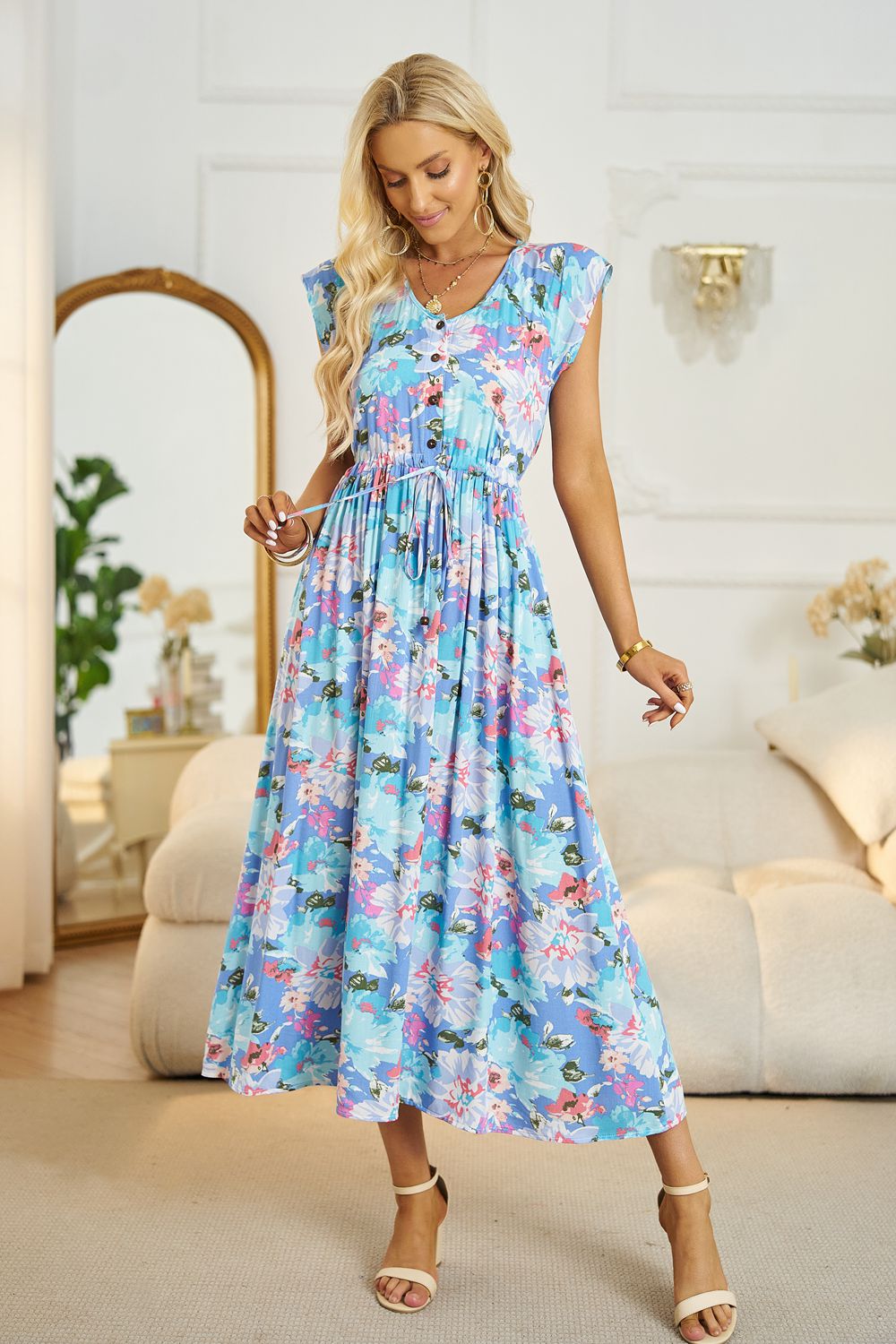 Free for Brunch Floral Midi Dress - Cheeky Chic Boutique