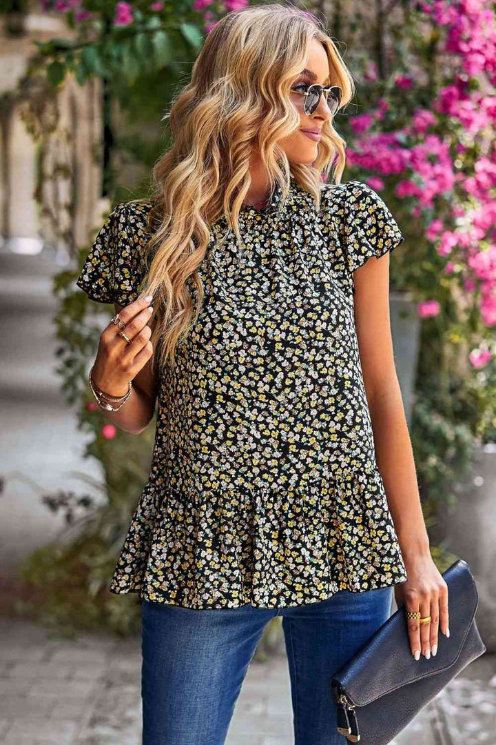 By Your Side Floral Blouse - Cheeky Chic Boutique