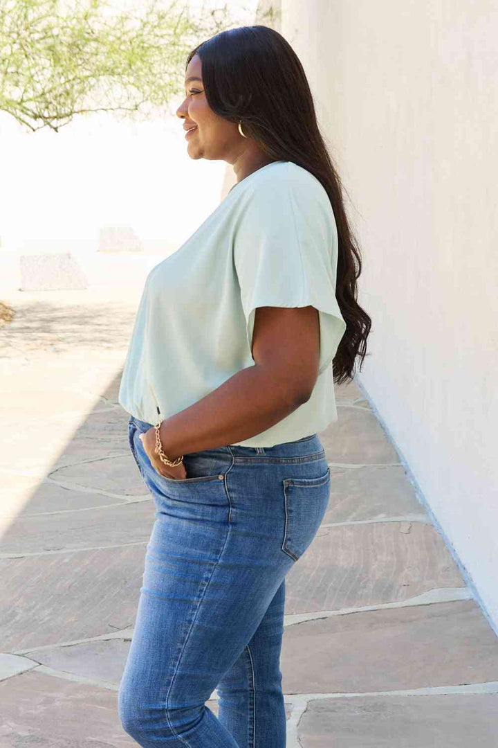 HEYSON On The Daily Full Size Surplice Bodysuit - Cheeky Chic Boutique