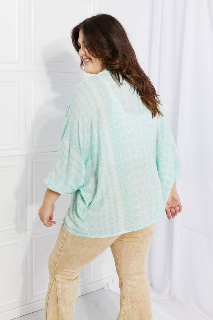 Culture Code Full Size Summer Song Dolman Sleeve Kimono - Cheeky Chic Boutique