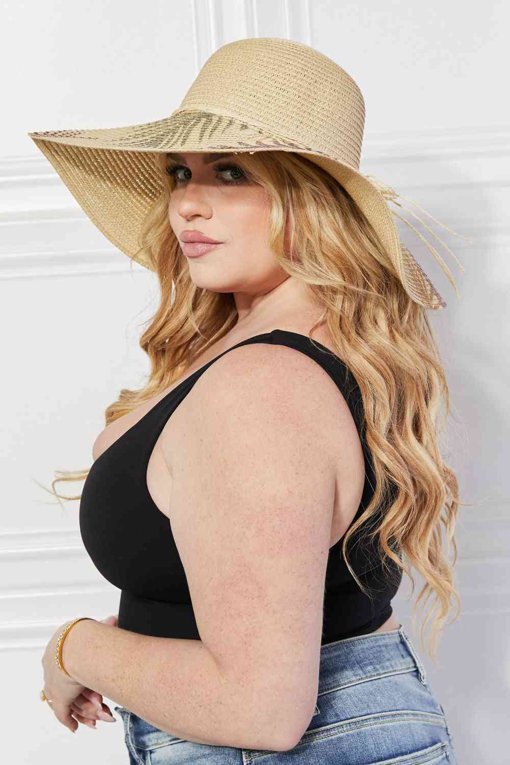 Justin Taylor Palm Leaf Straw Sun Hat - Cheeky Chic Boutique