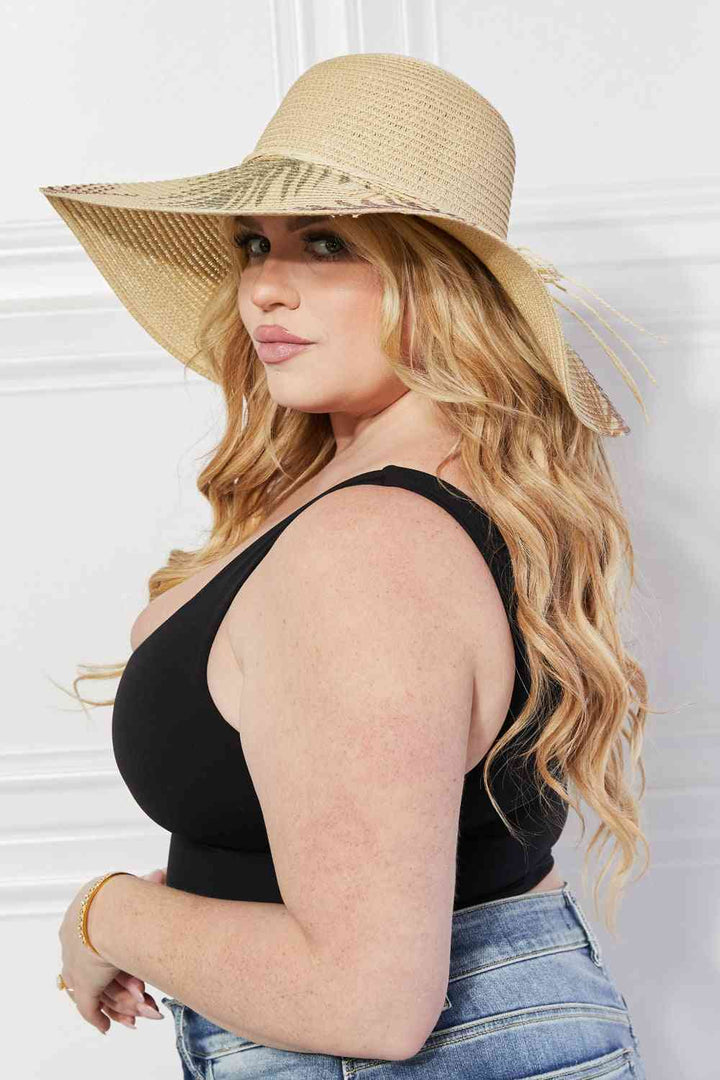 Justin Taylor Palm Leaf Straw Sun Hat - Cheeky Chic Boutique