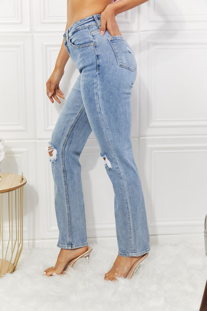 Kancan Abby High Rise Slim Straight Jeans - Cheeky Chic Boutique