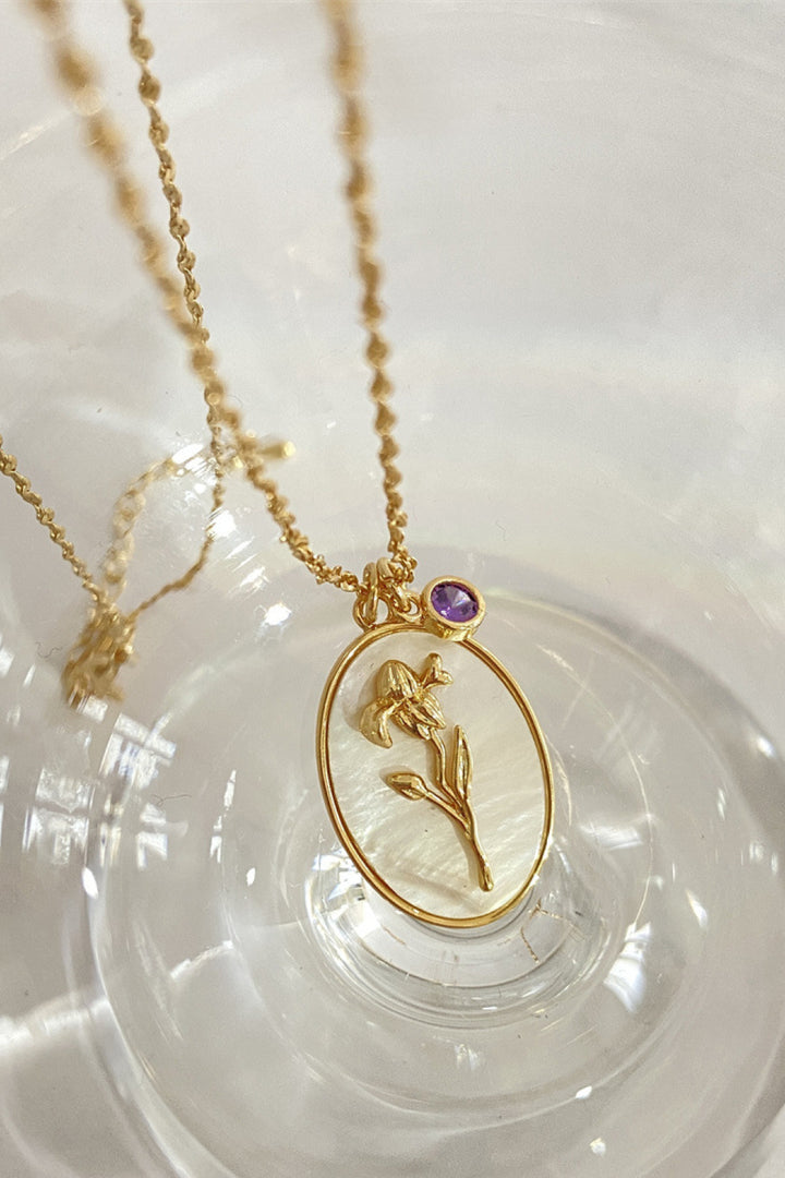 Wildflower Shell Pendant Necklace - Cheeky Chic Boutique