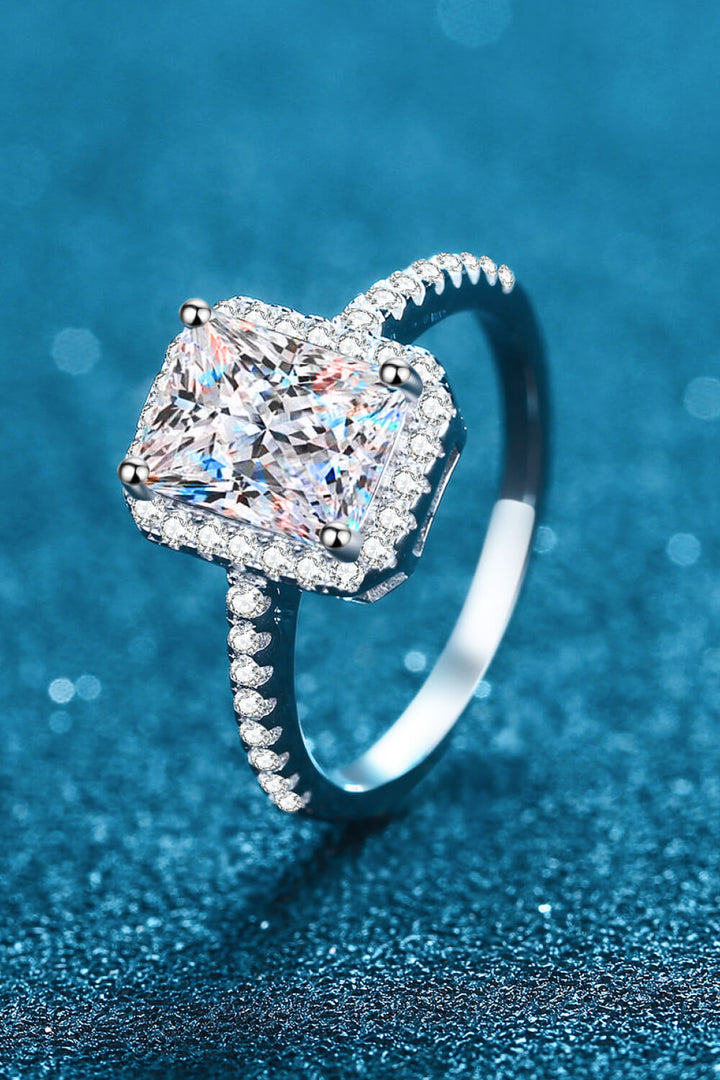1 Carat Rectangle Moissanite Ring - Cheeky Chic Boutique