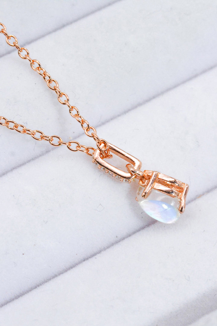 Moonstone Teardrop Pendant Necklace - Cheeky Chic Boutique