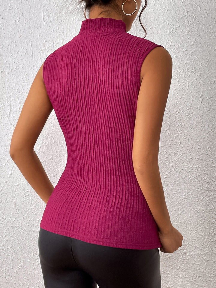 Turtleneck Sleeveless Tank - Cheeky Chic Boutique