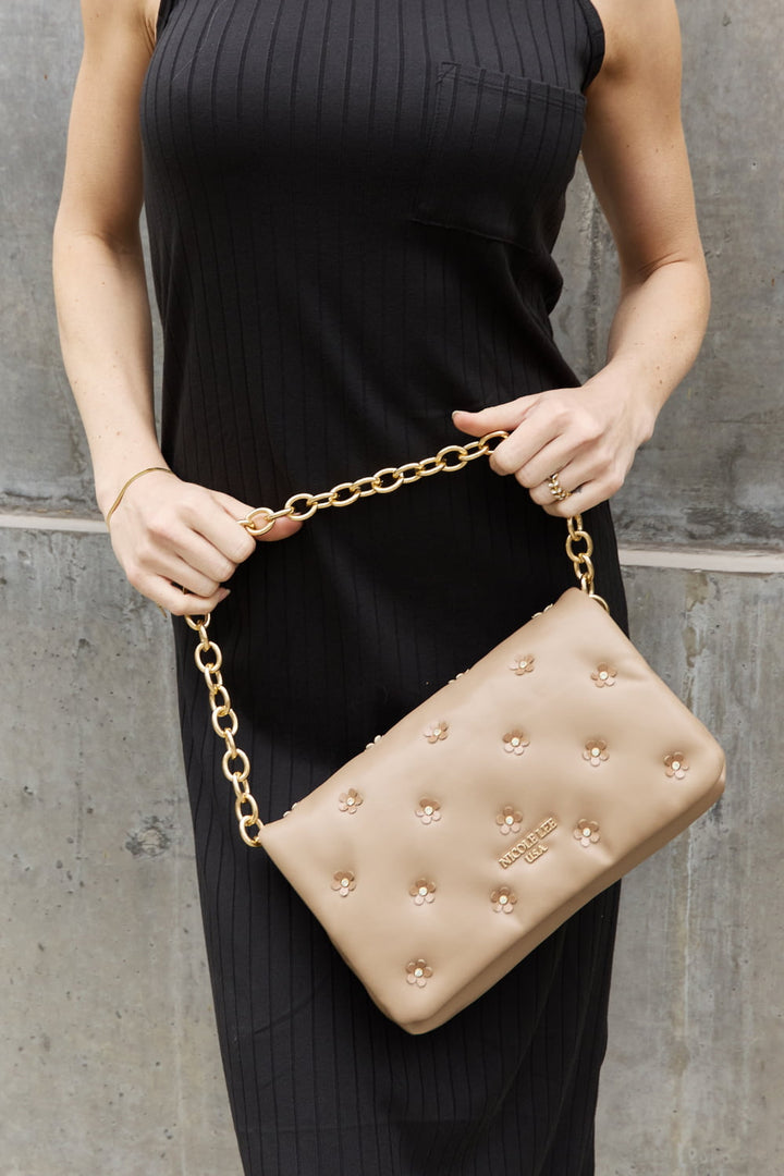 Nicole Lee USA Diamond Flower Messenger Crossbody Bag - Cheeky Chic Boutique