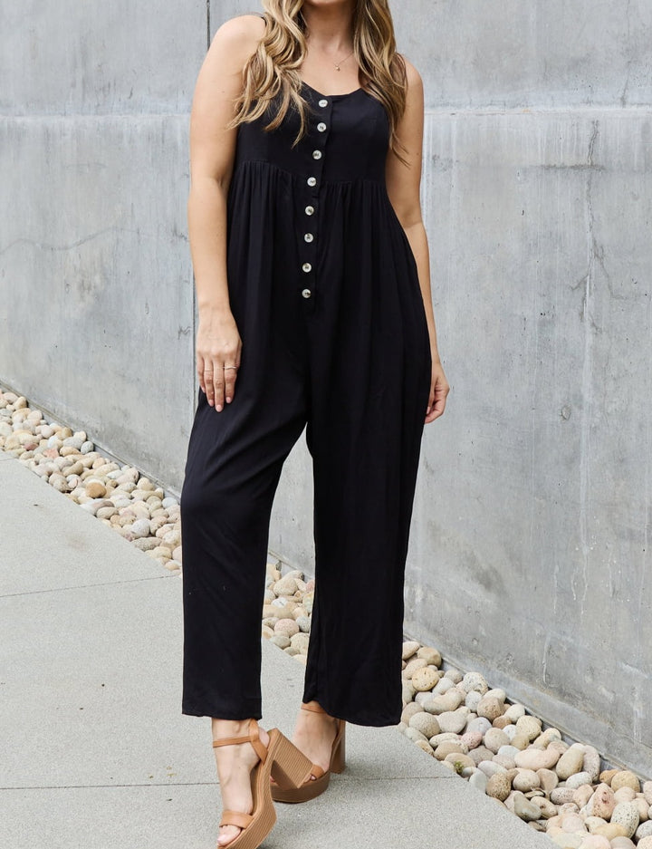 All Day Wide Leg Jumpsuit - Cheeky Chic Boutique