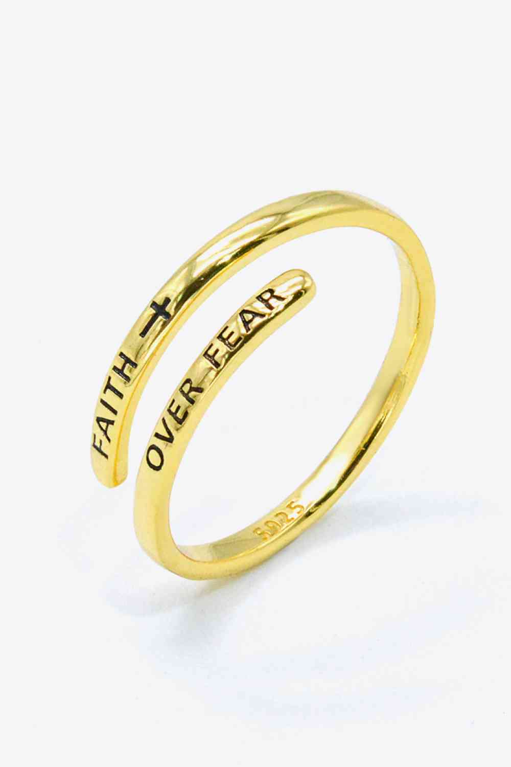 FAITH OVER FEAR Bypass Ring - Cheeky Chic Boutique