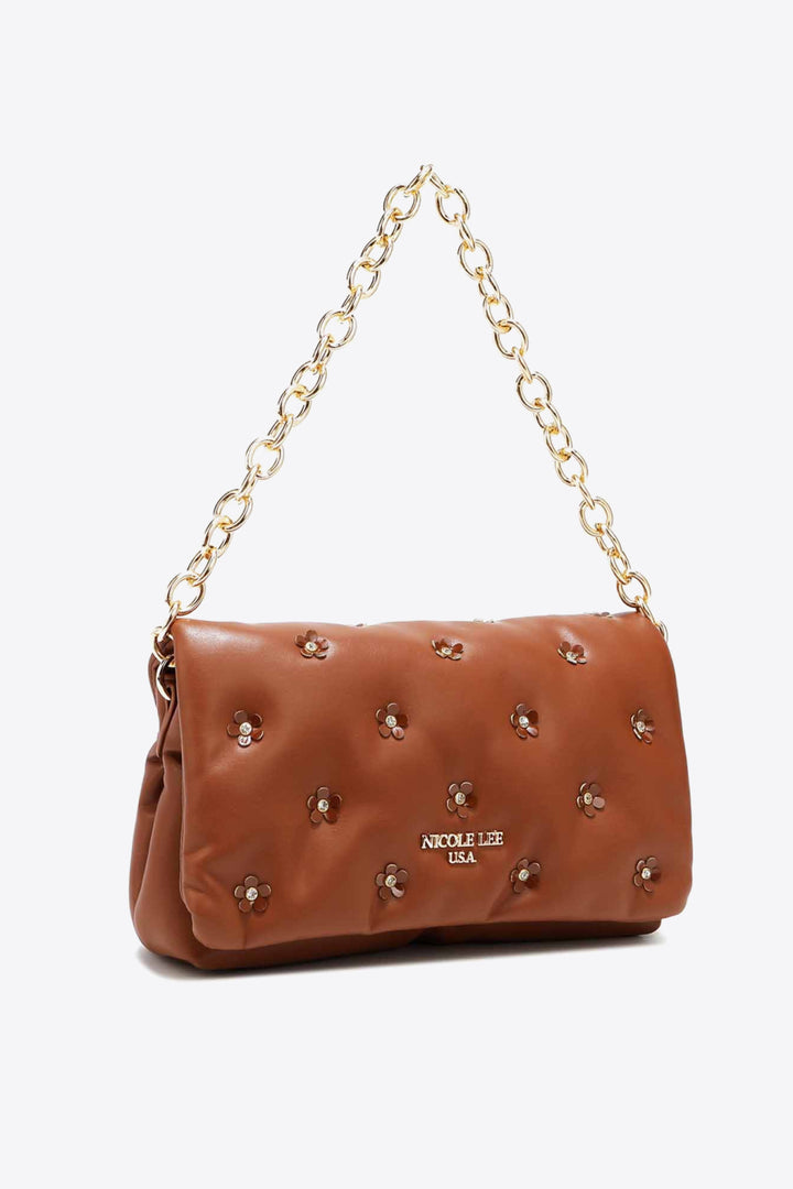 Nicole Lee USA Diamond Flower Messenger Crossbody Bag - Cheeky Chic Boutique