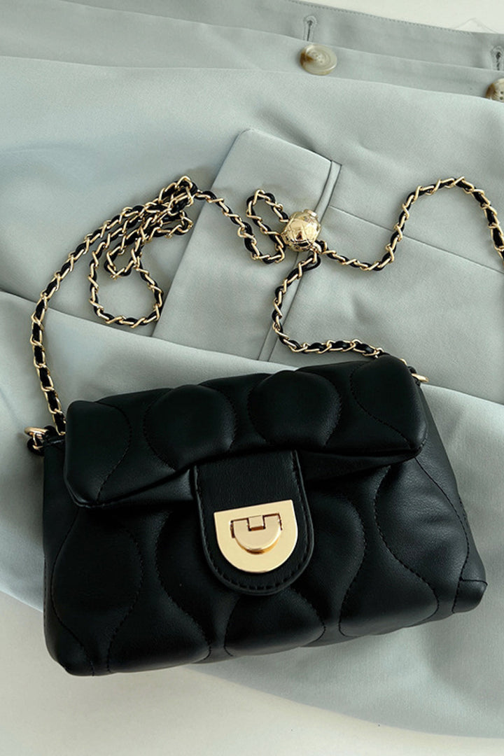 PU Leather Adjustable Chain Crossbody Bag - Cheeky Chic Boutique