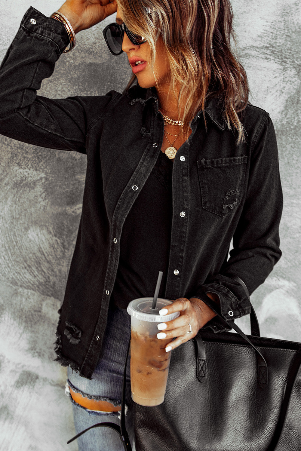 The Chic Black Denim Jacket