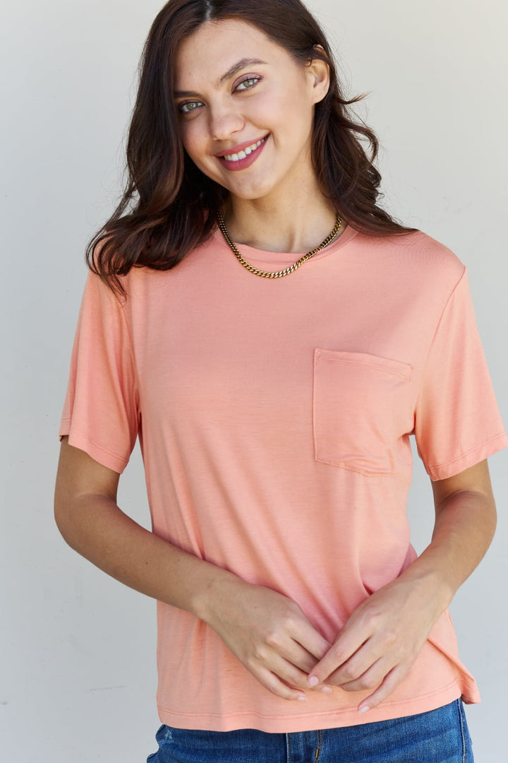 Keep It Simple Oversized Pocket Tee - Cheeky Chic Boutique