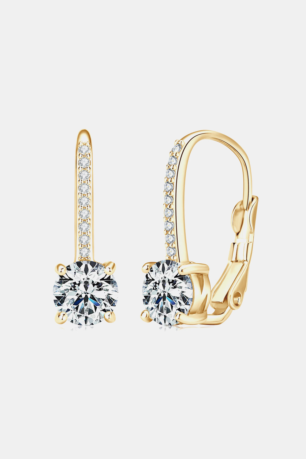 Descia 2 Carat Moissanite 925 Earrings - Cheeky Chic Boutique