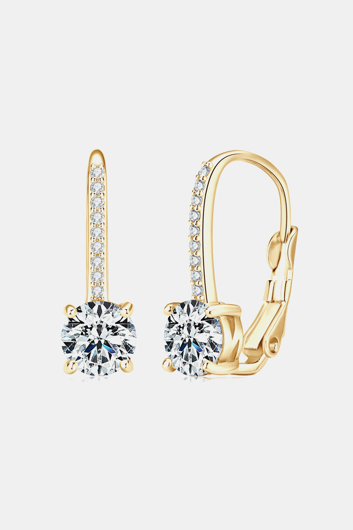 Descia 2 Carat Moissanite 925 Earrings - Cheeky Chic Boutique