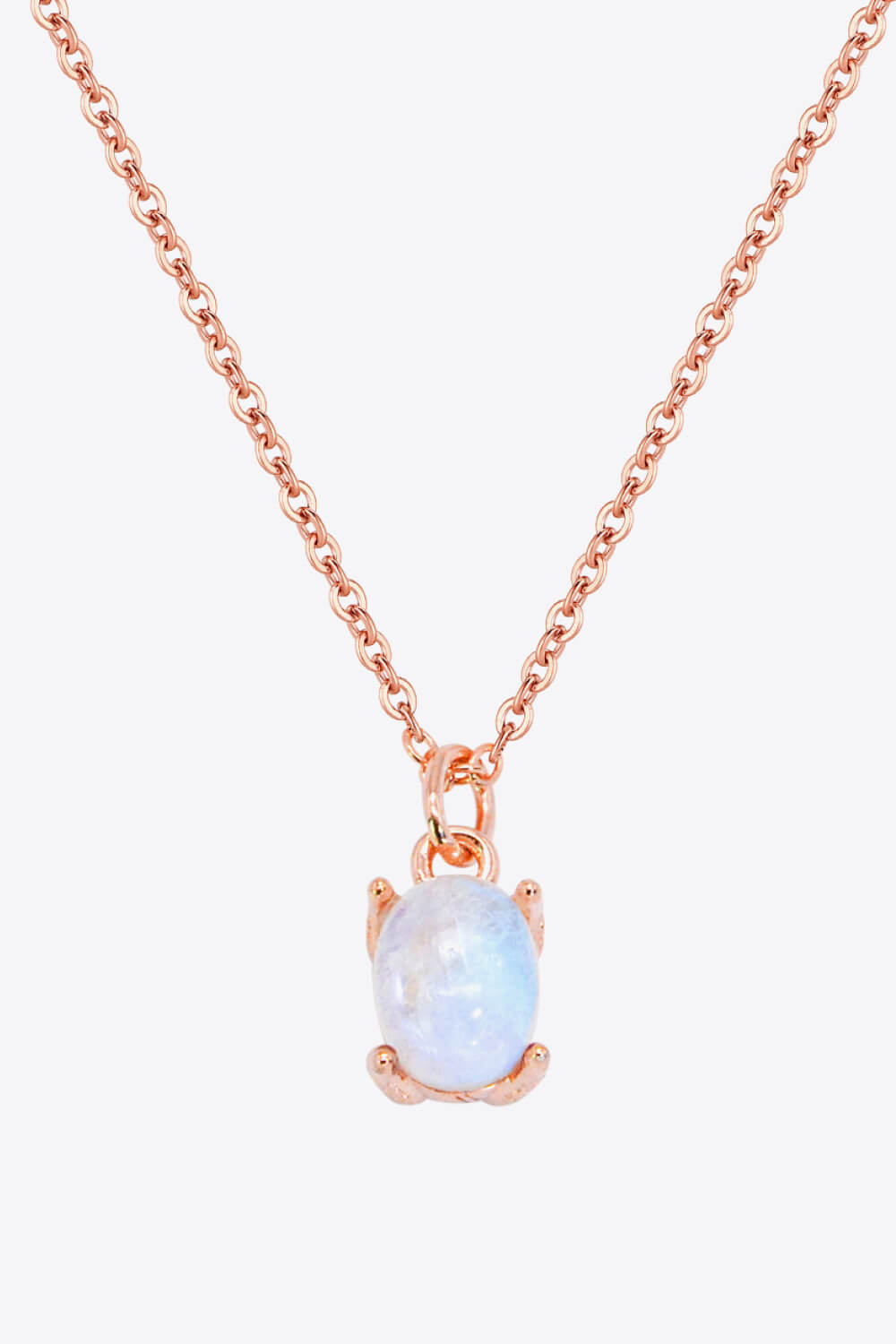 Natural 4-Prong Pendant Moonstone Necklace - Cheeky Chic Boutique