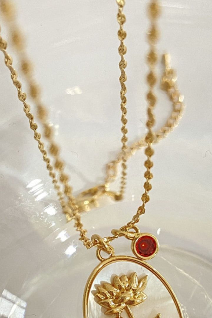 Wildflower Shell Pendant Necklace - Cheeky Chic Boutique