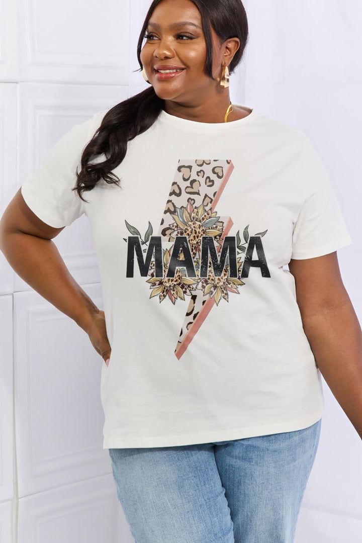 Simply Love Full Size MAMA Graphic Cotton Tee - Cheeky Chic Boutique