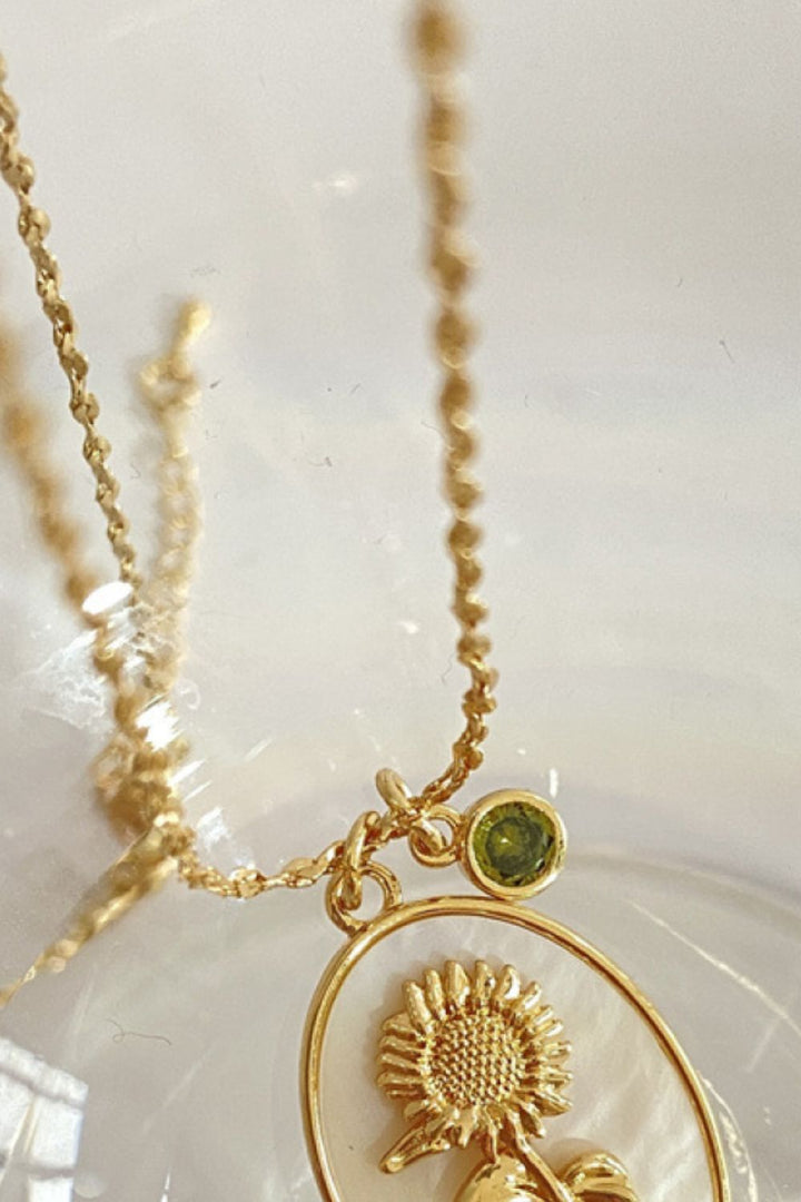 Wildflower Shell Pendant Necklace - Cheeky Chic Boutique