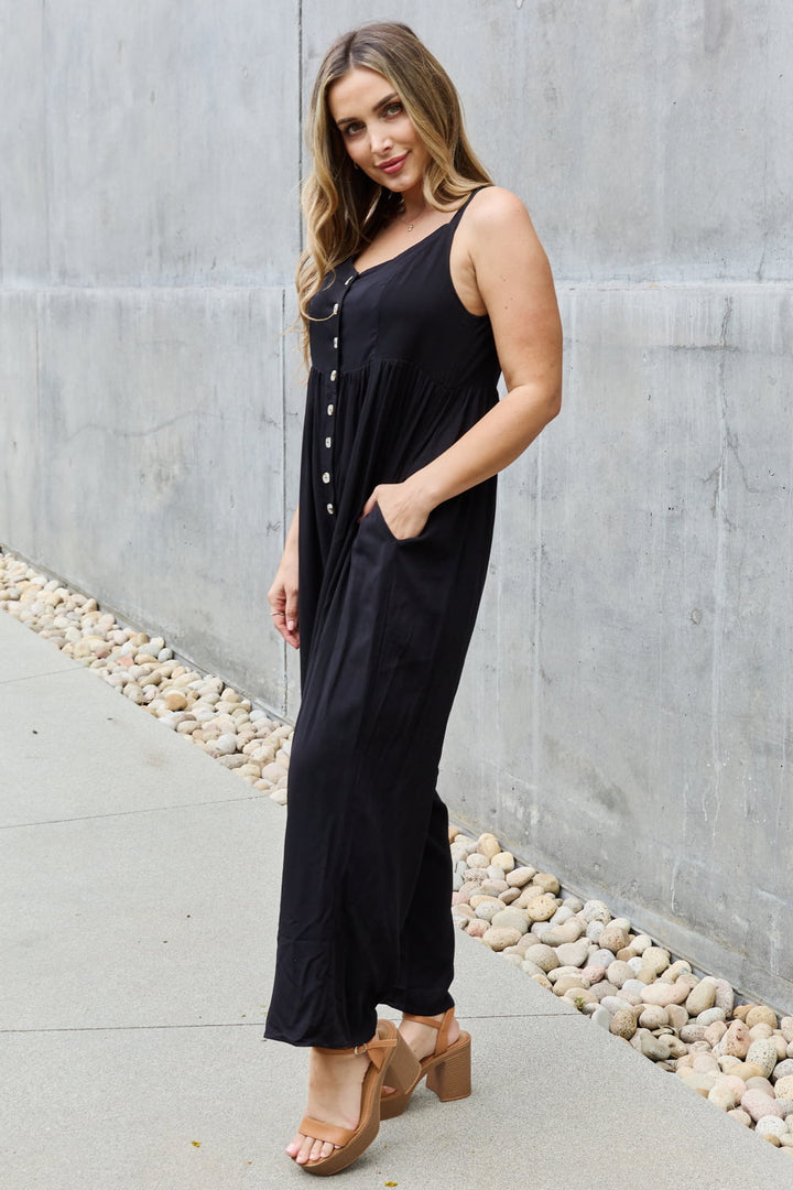 All Day Wide Leg Jumpsuit - Cheeky Chic Boutique