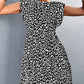 Leopard Round Neck Mini Dress - Cheeky Chic Boutique