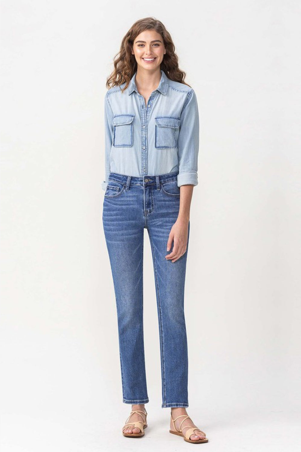 Lovervet Full Size Maggie Midrise Slim Ankle Straight Jeans - Cheeky Chic Boutique