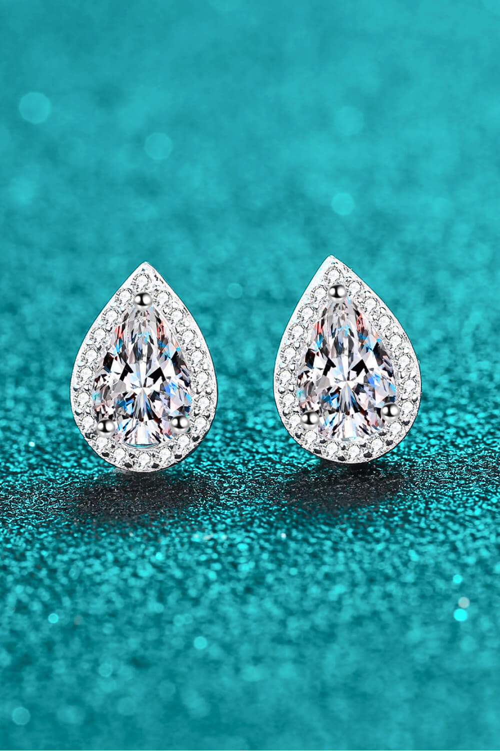 Moissanite Teardrop Stud Earrings - Cheeky Chic Boutique