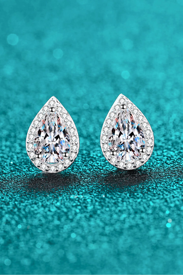 Moissanite Teardrop Stud Earrings - Cheeky Chic Boutique