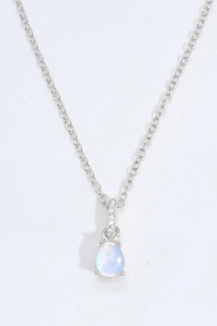 Moonstone Teardrop Pendant Necklace - Cheeky Chic Boutique