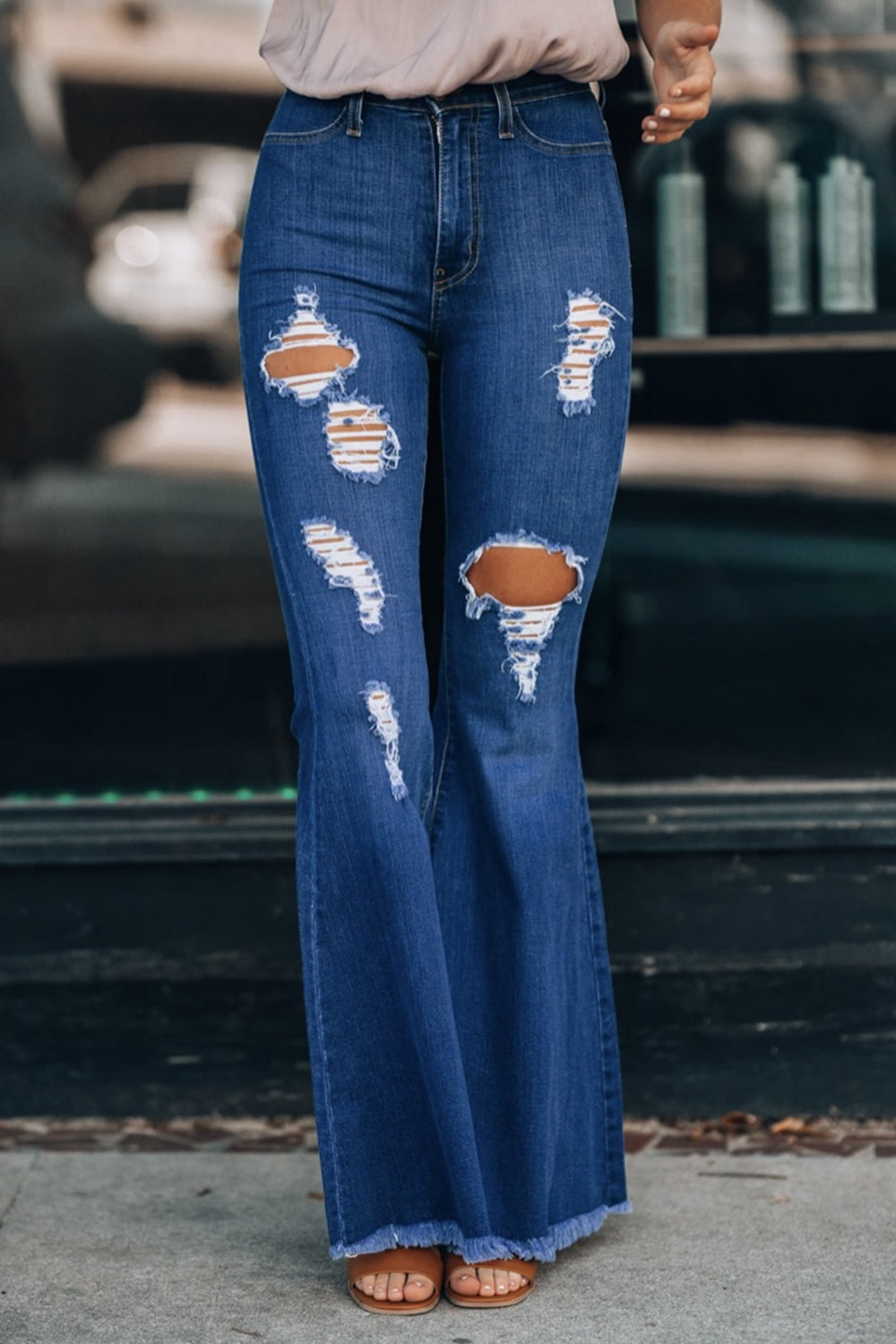Take It All Back Flare Jeans - Cheeky Chic Boutique