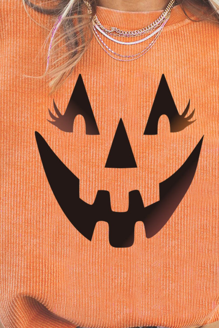 Jack-O'-Lantern Graphic Sweatshirt - Cheeky Chic Boutique