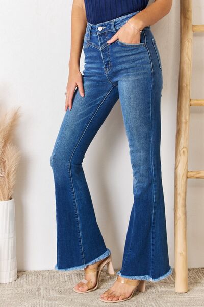 Hold That Thought Kancan Flare Jeans - Cheeky Chic Boutique