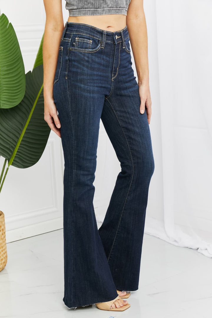 Judy Blue Tiffany Full Size Mid Rise Flare Jeans - Cheeky Chic Boutique