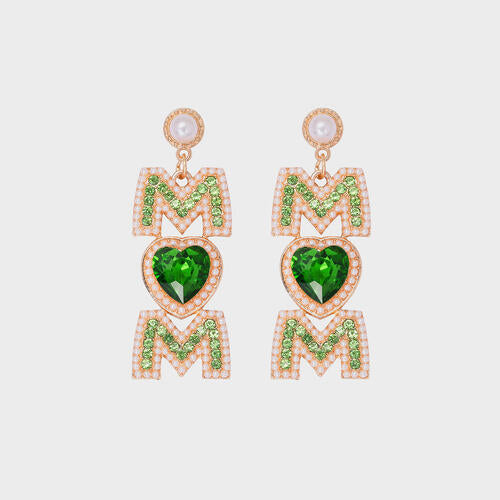 Mom Beaded Rhinestone Earrings - Cheeky Chic Boutique