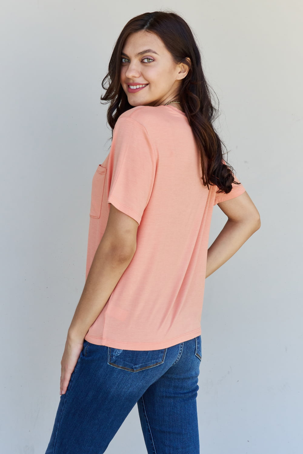 Keep It Simple Oversized Pocket Tee - Cheeky Chic Boutique