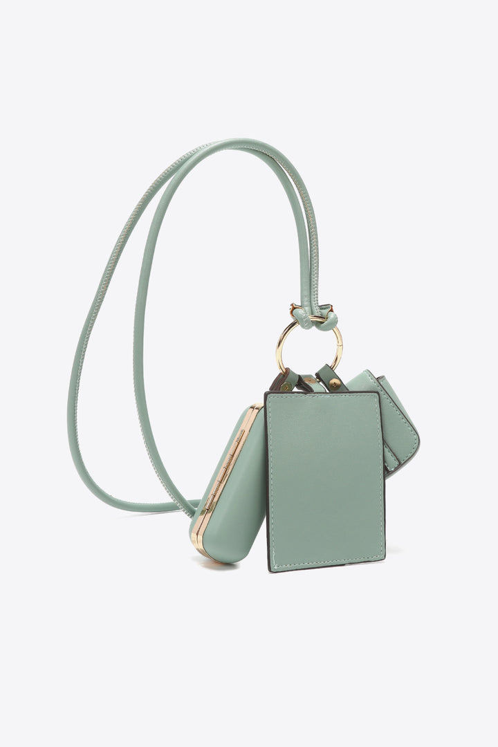 Nicole Lee USA Vegan Leather 3-Piece Lanyard Set - Cheeky Chic Boutique