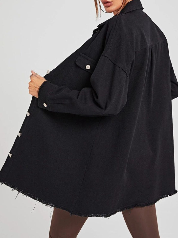 My Boyfriend's Denim Shacket - Cheeky Chic Boutique