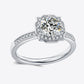 1 Carat Moissanite Platinum-Plated Ring - Cheeky Chic Boutique