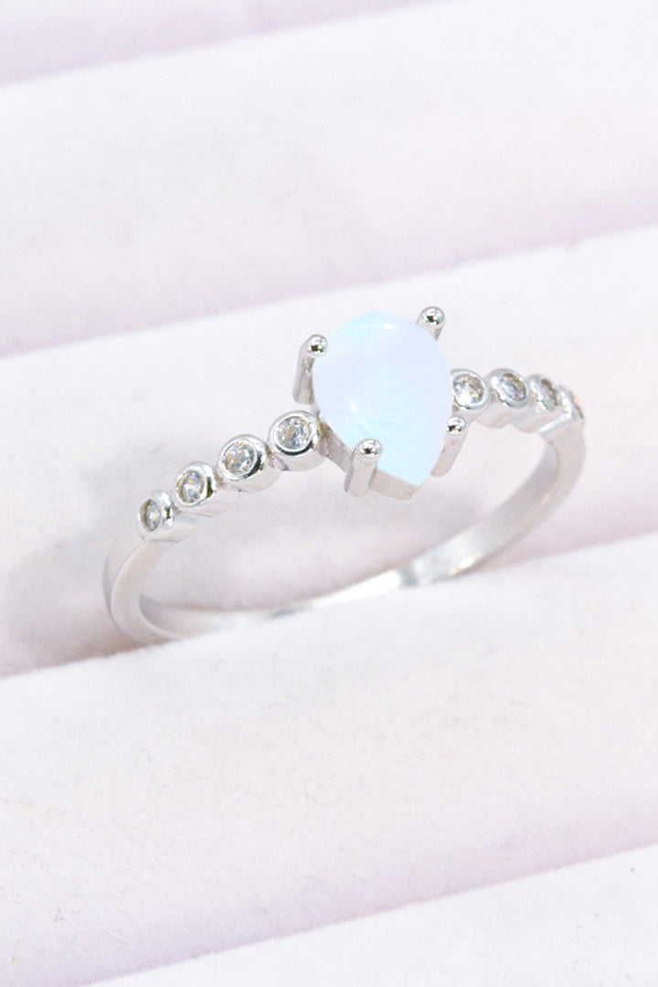 Teardrop Natural Moonstone Ring - Cheeky Chic Boutique