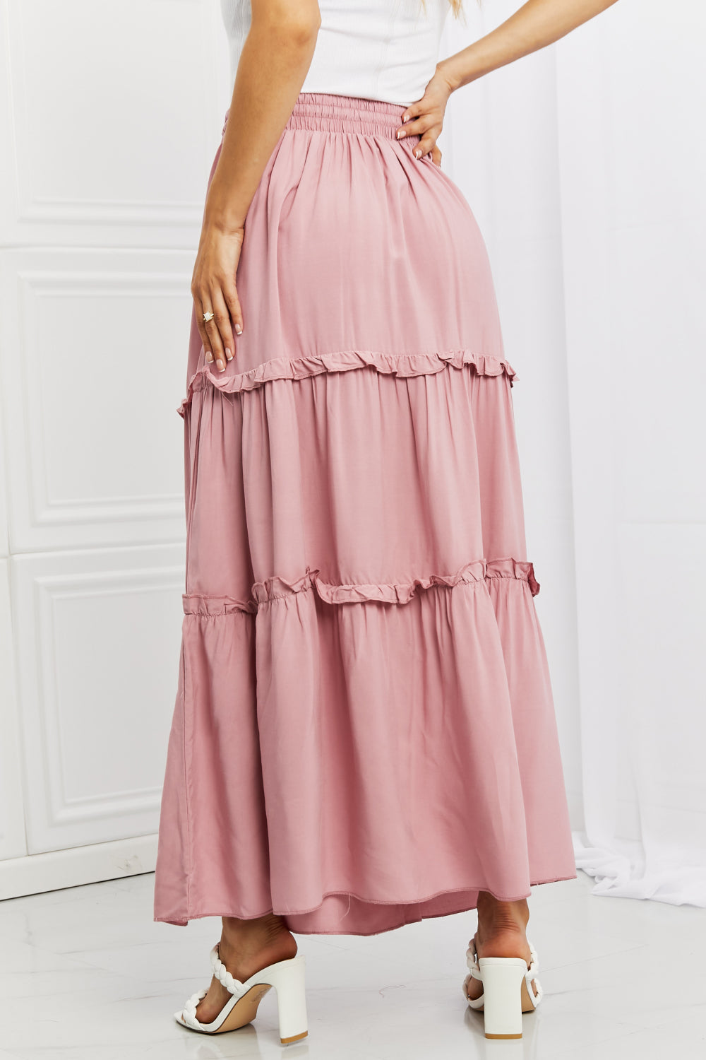 Zenana Summer Days Full Size Ruffled Maxi Skirt - Cheeky Chic Boutique
