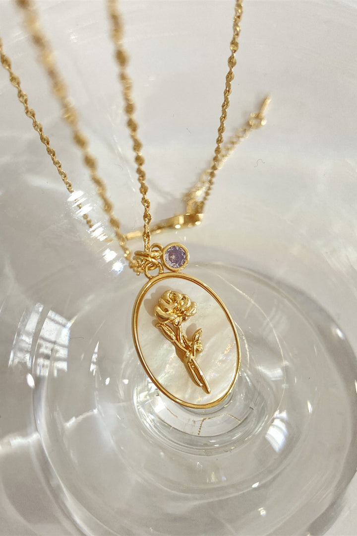 Wildflower Shell Pendant Necklace - Cheeky Chic Boutique
