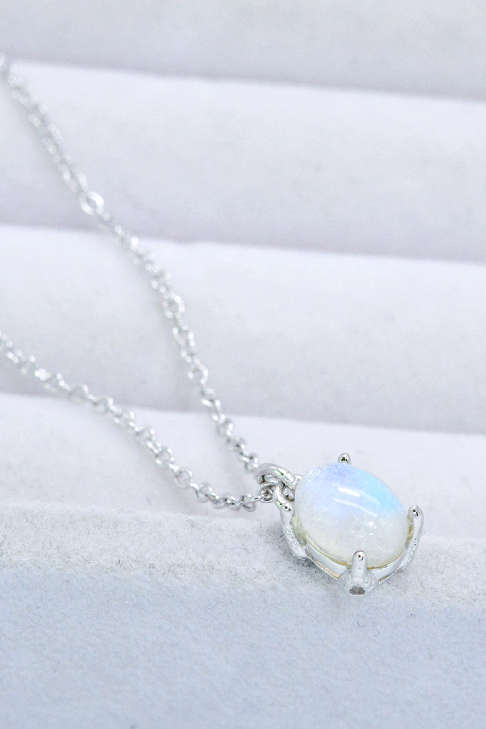 Natural 4-Prong Pendant Moonstone Necklace - Cheeky Chic Boutique
