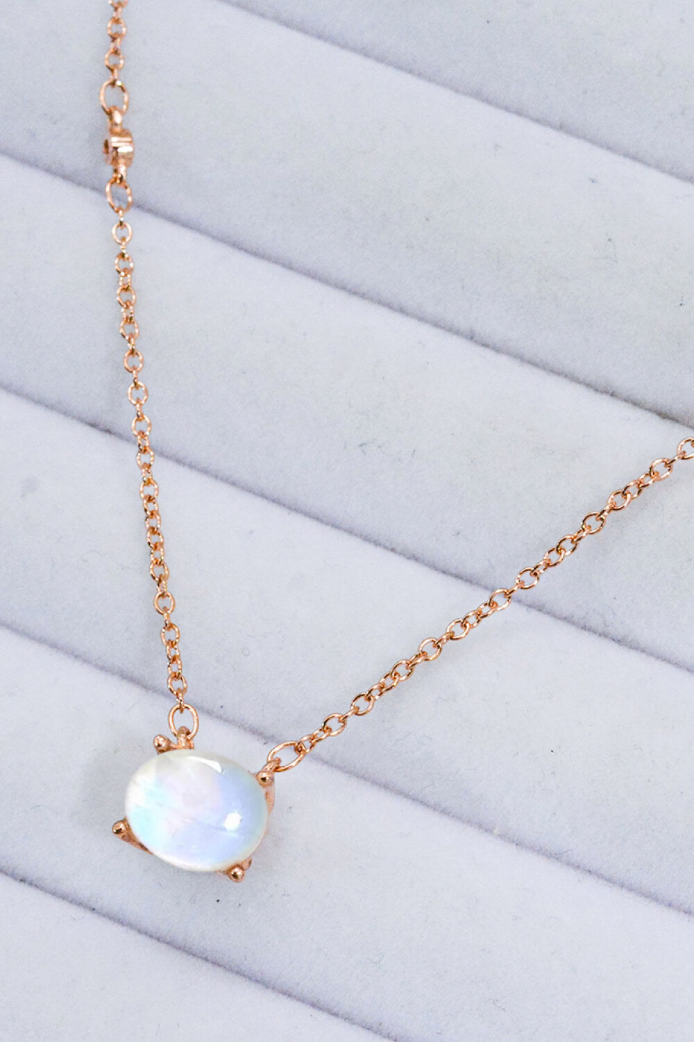 Geometric Moonstone Pendant Necklace - Cheeky Chic Boutique