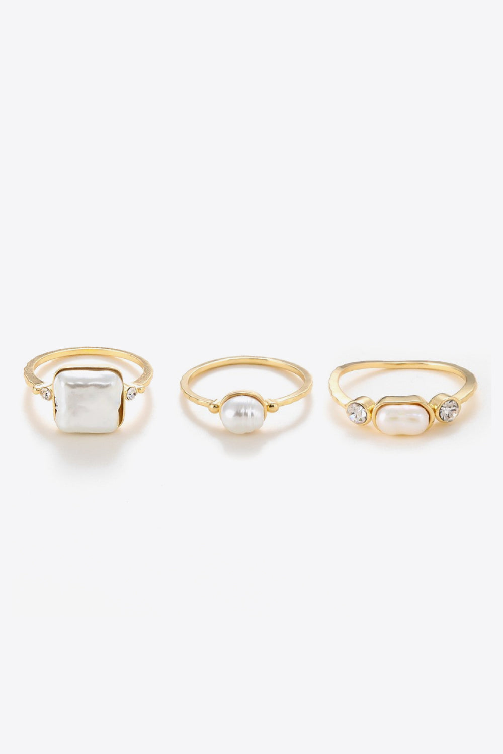 Pearl 18K Gold-Plated Ring Set - Cheeky Chic Boutique