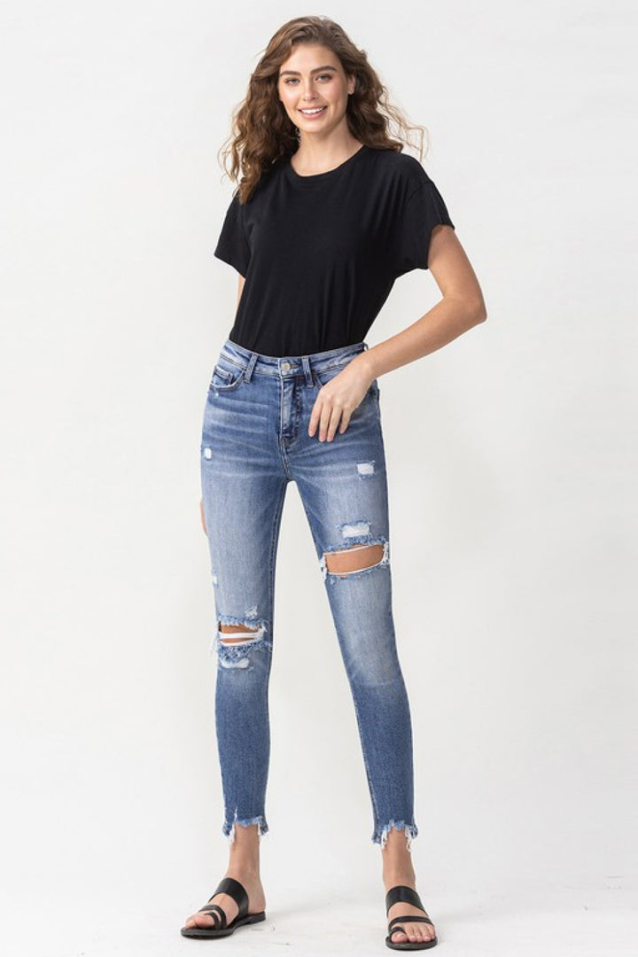 Lovervet Juliana Full Size High Rise Distressed Skinny Jeans - Cheeky Chic Boutique