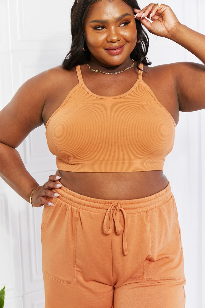 Zenana Soak Up The Sun Ribbed Seamless Crop Cami Top - Cheeky Chic Boutique