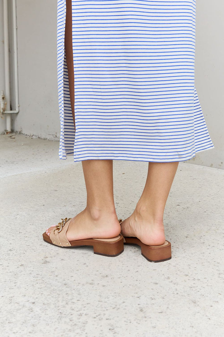 Better Than Before Nude Chain Clogs - Cheeky Chic Boutique