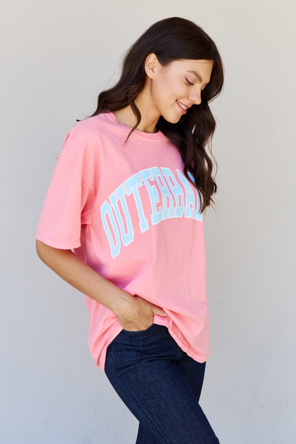 Outerbanks Oversized Graphic Tee - Cheeky Chic Boutique