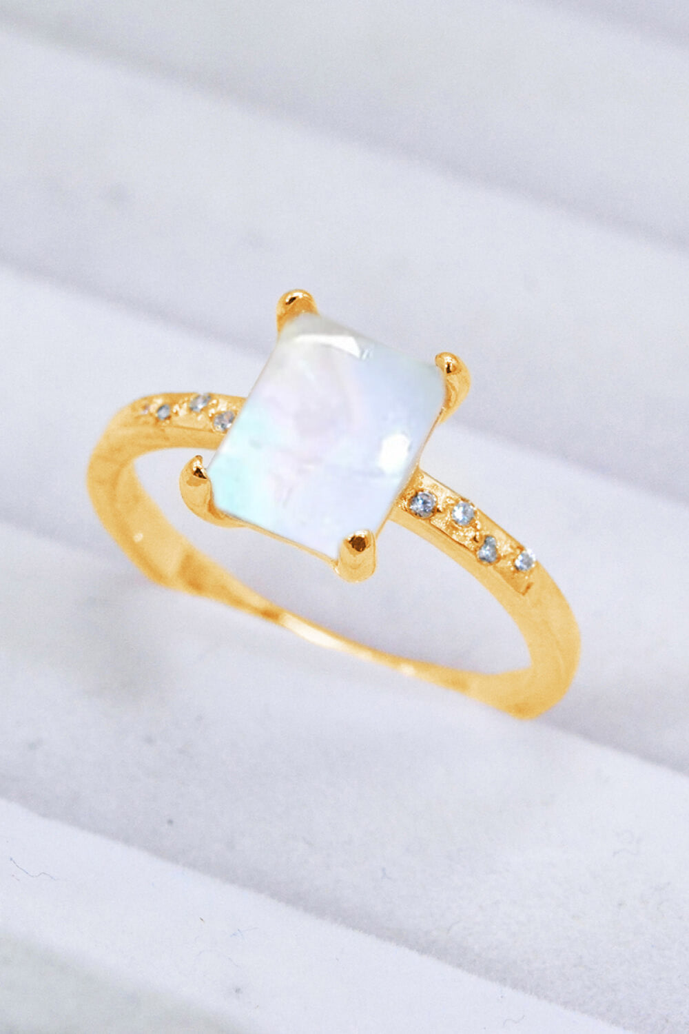 Square Moonstone Ring - Cheeky Chic Boutique